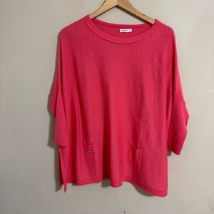 Mersea Catalina Oversized Dolman Sweater Pink size S (P) Quiet Luxury Minimalist